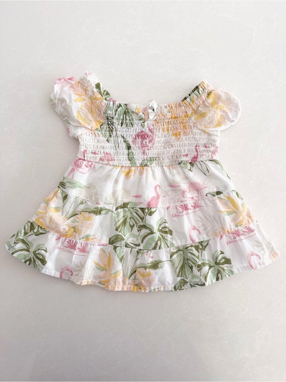 The Children’s Place Baby Girl Tropical Smocked Dress | Size 0-3M